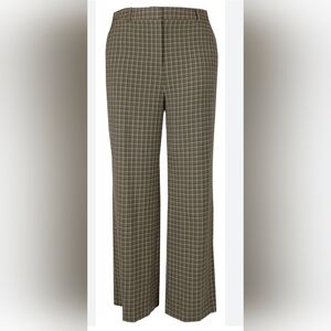 Vince Camuto Plaid High Rise Wide-Leg Pants, Size 6